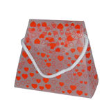 JKM Plastic Heart Print Box with Rope Handle