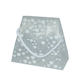 JKM Plastic Heart Print Box with Rope Handle