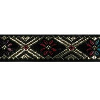 Wrights Woven Flower Band with Metallic - 5/8"