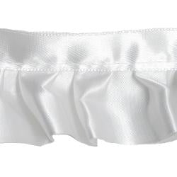 Wrights Ruffled Blanket Binding Trim 1.88'' White by Wrights