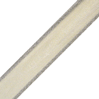 JKM Sheer with Gold or Silver Edge - Wire Edge & 1 1/2" Width