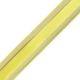 JKM Sheer with Middle Satin Stripe & Wire Edge - 1 1/2" Width