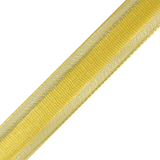 JKM Sheer with Middle Satin Stripe & Wire Edge - 1 1/2" Width