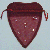 JKM Sheer Sequined Heart Bags