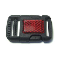 JKM Side Release Buckle with Red Reflector - 1"