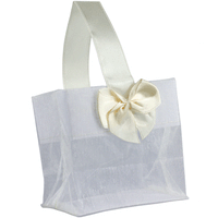 JKM Sheer Mini Tote Bag - Satin Handle & Bow