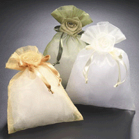 JKM Sheer Gift Bags with Flower