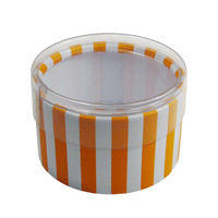 JKM Cylinder Stripe Boxes with Clear Lid