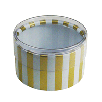 JKM Cylinder Stripe Boxes with Clear Lid