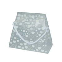 JKM Plastic Heart Print Box with Rope Handle
