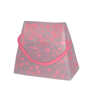 JKM Plastic Heart Print Box with Rope Handle
