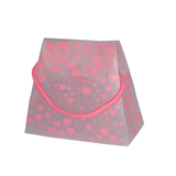 JKM Plastic Heart Print Box with Rope Handle