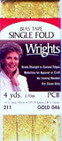 Wrights Single Fold Lame Bias Tape - 1/2" Folded Width