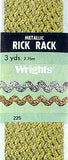 Wrights Metallic Medium Rick Rack - 1/2" Width (ID: MR117225)