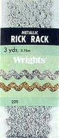Wrights Metallic Medium Rick Rack - 1/2" Width (ID: MR117225)