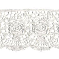 Wrights Scalloped Rose Venice - 1 3/4"