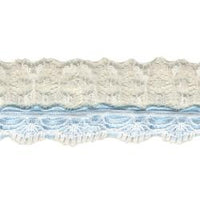 Wrights Bead with White Ruffle - 1 1/4"