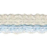 Wrights Bead with White Ruffle - 1 1/4"