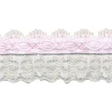 Wrights Bead with White Ruffle - 1 1/4"