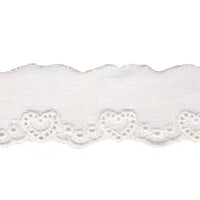 Wrights Flat Eyelet Heart - 1"
