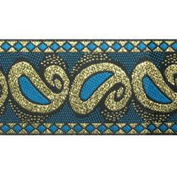 Wrights Paisley Band with Metallic - 1 3/8"