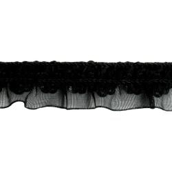 Wrights Stretch Ruffle with Sequin - 3/4"