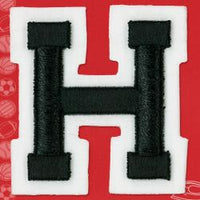 Wrights Letter H Raised Embroidery