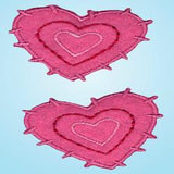 Wrights Felt Heart Pink
