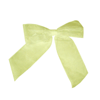 JKM Pre-Tied Bows with Wire Twist - Organza Ribbon