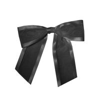 JKM Pre-Tied Bows with Wire Twist - Satin Edge Organza