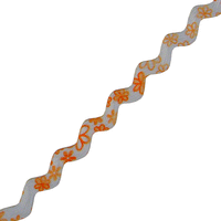 JKM Rick Rack - 1/4" & Flower Print