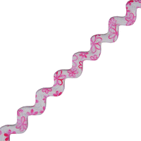 JKM Rick Rack - 1/4" & Flower Print