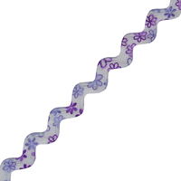 JKM Rick Rack - 1/4" & Flower Print
