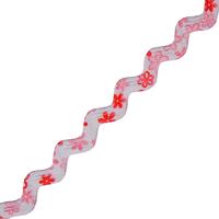 JKM Rick Rack - 1/4" & Flower Print