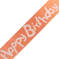JKM Happy Birthday Print on Satin