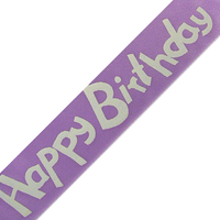 JKM Happy Birthday Print on Satin