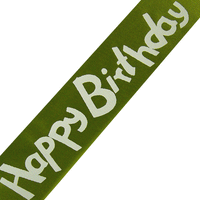 JKM Happy Birthday Print on Satin