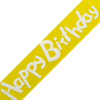 JKM Happy Birthday Print on Satin