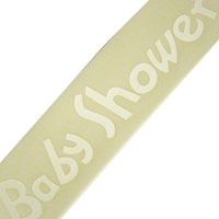 JKM Baby Shower Fancy Font Print on Satin