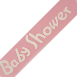 JKM Baby Shower Fancy Font Print on Satin