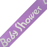 JKM Baby Shower Fancy Font Print on Satin