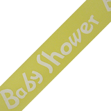 JKM Baby Shower Fancy Font Print on Satin