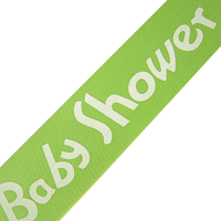 JKM Baby Shower Fancy Font Print on Satin