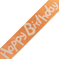 JKM Happy Birthday Print on Satin