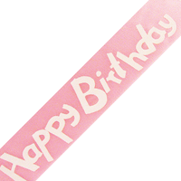 JKM Happy Birthday Print on Satin
