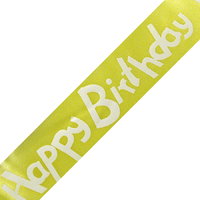 JKM Happy Birthday Print on Satin