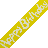 JKM Happy Birthday Print on Satin