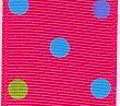 JKM Aspirin Multi-Dot Grosgrain Ribbon - 1 1/2" Width