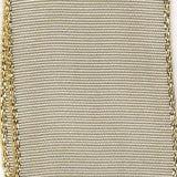 Morex Manhattan French Wired Ribbon with Gold Wire Edge