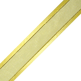 JKM Sheer Satin Edge with Gold or Silver Accent Lines